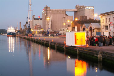 Iñigo Manglano-Ovalle:  Weather station (after Beckett) , 2008; installation shot, Cork Docklands; photo Dara McGrath; courtesy NSF